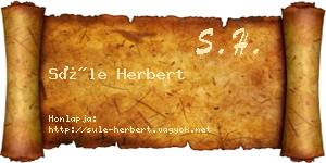 Süle Herbert névjegykártya